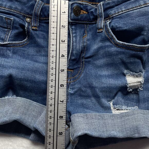 Vigoss Denim Jean Marley Shorts Women's Distressed Stretch Medium Wash Sz 27 - Picture 5 of 14